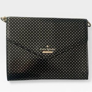 Kate Spade New York Crossbody Bag Monday Lilac Street Dot Black Gold Small Chain